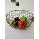 thumbnail image 1 of Bandeja de frutas Contenedor de cosméticos Cesta de lavandería - Hierro duradero, Negro dorado, 25x25x14cm/28.5x28.5x12cm, 1 of 4