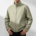 thumbnail image 2 of Men's Softshell Jacket Raglan Sleeves Lightweight Waterproof Rain Jacket Zip Up Windproof Windbreaker, 2 of 8