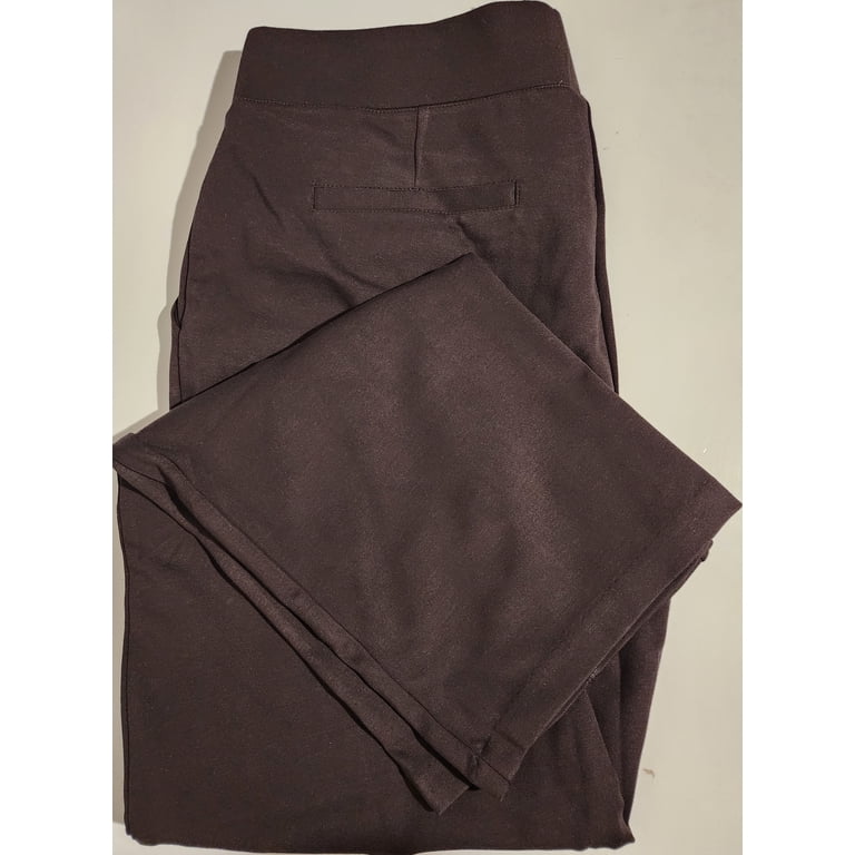 Matty M Women's Pull on Comfort Stretch Dress Pants (Espresso, L) -  Walmart.com