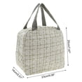 thumbnail image 5 of Unique Bargains Thermal Lunch Bag for Work 9.06"x5.51"x7.87" 1 Pc Beige White, 5 of 5