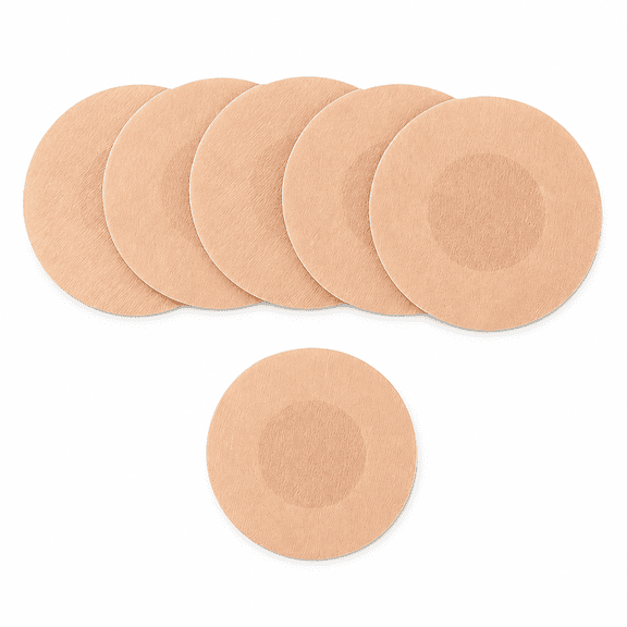 FLORNIX 60Pcs Invisible Breathable Nipple Pasties,Soft and Discreet Nipple Covers for No-Show Protection,Round Adhesive Pasties for All-Day Comfort