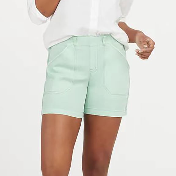 GZWYHT Shorts for Women Lounge Pants Women Women's Stretch Twill Shorts Regular Fit Hiking Shorts With Pockets Summer Casual Athletic Shorts Chino Short Comfy Pants Women Flowy Shorts for Women Blue L