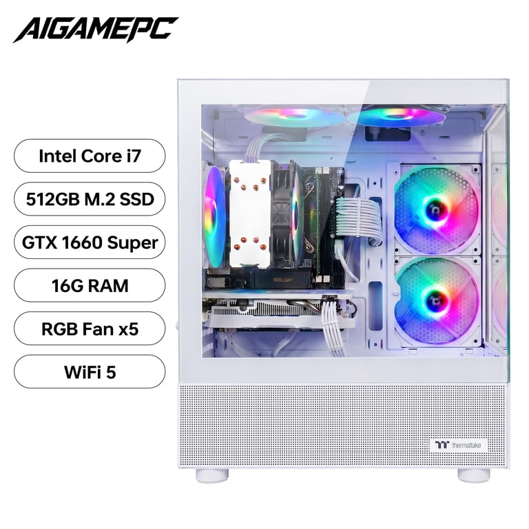 AIGAMEPC Gaming PC Desktop Computer, Intel Core i7 up to 4.0GHz