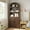 Brownish red, variant on 71" Tall Arched Bookshelf, 5 Tier Wooden Bookcase with Open Shelves, Freestanding Display Storage Cabinet for Living Room Home Office, Grey