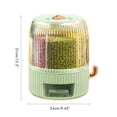 thumbnail image 2 of Contenedor de almacenamiento de granos de alimentos Gran capacidad 10L 6 rejillas Dispensador de arroz giratorio Caja de almacenamiento de alimentos de grano sellado Cubo de almacenamiento de cocina p, 2 of 10