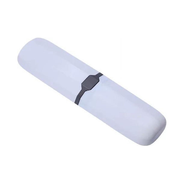 Estuche de plástico para cepillos de dientes de viaje, caja de almacenamiento portátil para cepillos de dientes y pasta de dientes para viajes, campamentos y negocios, negro transparente, 2