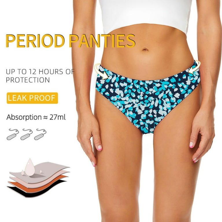 EHTMSAK Period Swimwear for Teens, Women - Heavy Flow Women Absorbent Leak  Proof Panty Postpartum Pants Menstrual Underwear Briefs Light Brown XS
