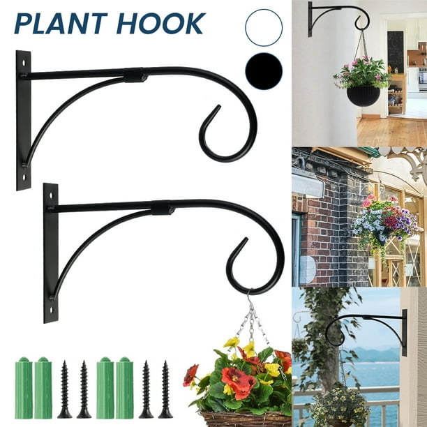 HOTBEST Plant Hooks Outdoor, Hanging Plant Hooks, Wall Hanging Brackets  Hooks, For Plant Flower Pots Lanterns Bird Feeders