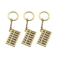 thumbnail image 1 of GOOHOCHY 3pcs llaveros de ábaco de seis filas titular de la llave creativa elegante llavero decoración de la llave pequeño regalo para hombres mujeres (dorado), 1 of 7