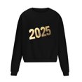 thumbnail image 3 of Sudadera sin capucha para hombre, sudadera con estampado del año 2025, jersey de cuello redondo, manga larga, para ejercicio, sin sombrero, abrigo, sudadera con capucha, blusa de poliéster para hombre, 3 of 4