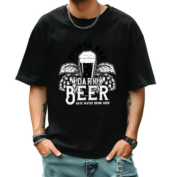 Graphic Tees for Men Summer New Print Casual Tee Fashion Trend Sports Shirt Select