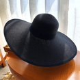 thumbnail image 1 of Sombrero de paja de malla negra para mujer, cubierta de protección solar para vacaciones en la playa, plegable, Verano, 1 of 4