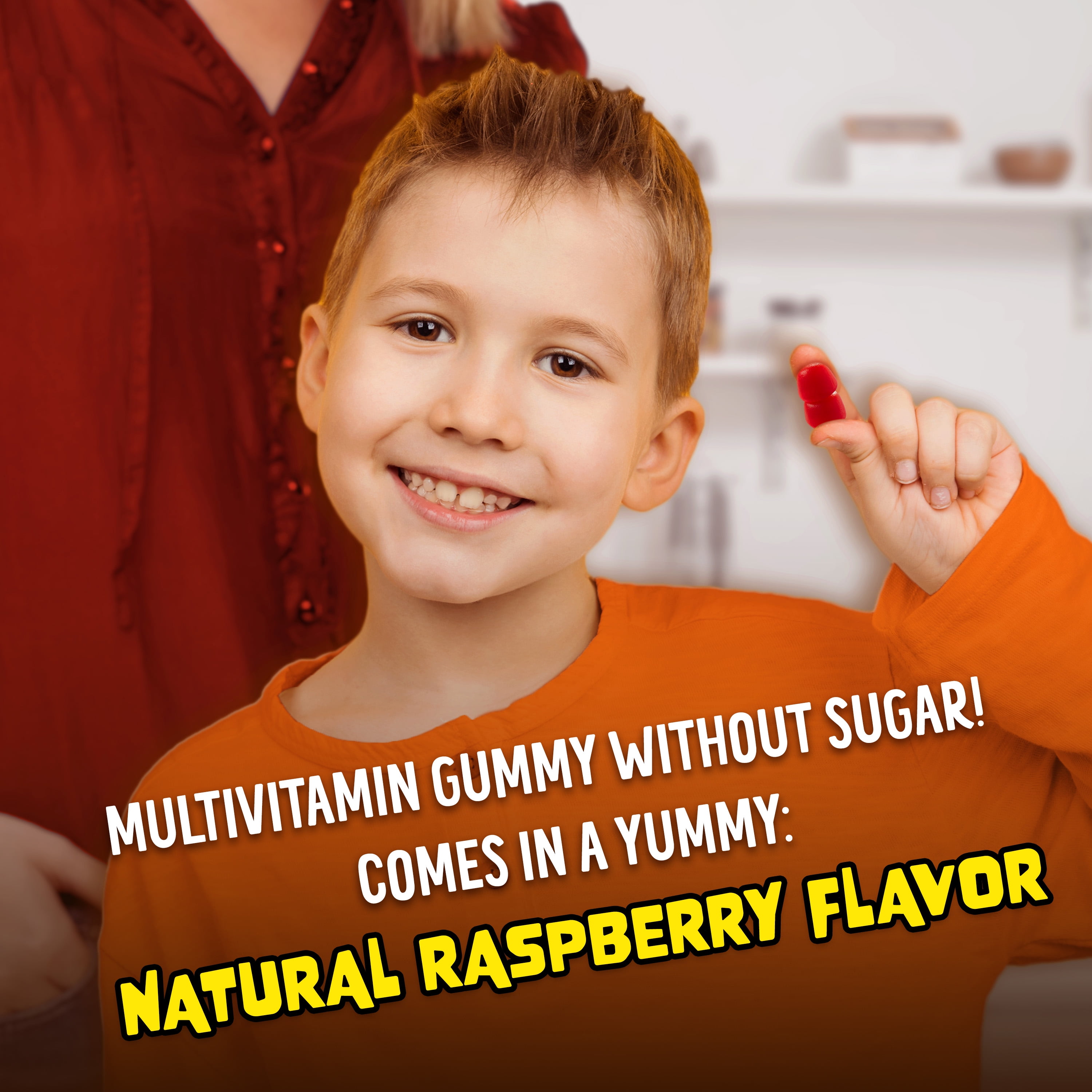 Flintstones Multivitamins for Kids, Sugar Free Kids Multivitamin Gummies, with Vitamins A, C, E, B6 & B12, Raspberry Flavored Gummy Vitamins, 60 Count