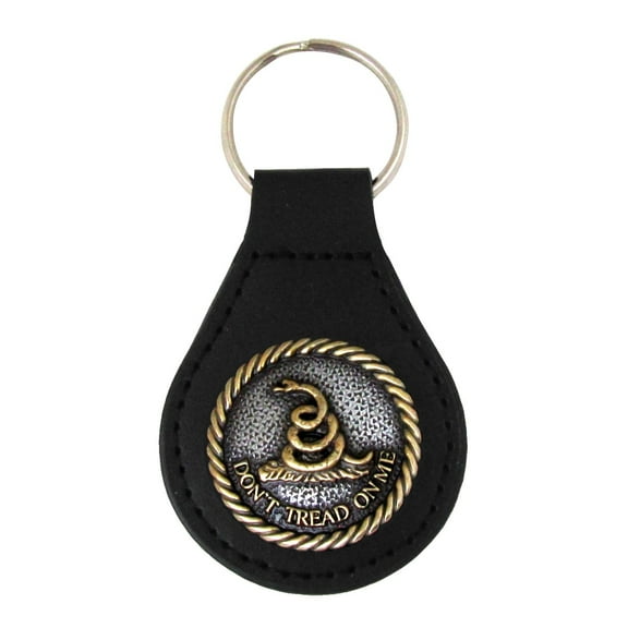 USMC Dont Tread on Me Leather Keyring Keyrob Gadsen Flag Key Fob