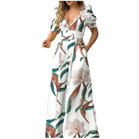 

Women s Jumpsuits Rompers & Overalls Print Summer Fashion Casual Print Floral Plus Size Jumpsuits for Women