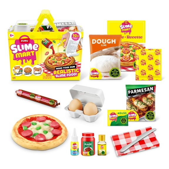 Slime Mart Small Basket Pizza Pretend Play Food Themed DIY Slime Craft Toys by ZURU