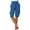 Blue, variant on Shorts for Women Trendy Summer 2025 Solid Color Drawstring Loose Cargo Wide Leg Cropped Pants Casual Shorts S-5XL