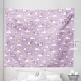 thumbnail image 1 of Unicorn Party Tapestry, Rainbow with Mythical Animals and Stars on Pastel Colored Sky Background, Fabric Wall Hanging Decor for Bedroom Living Room Dorm, 5 Sizes, Multicolor, by Ambesonne, 1 of 1