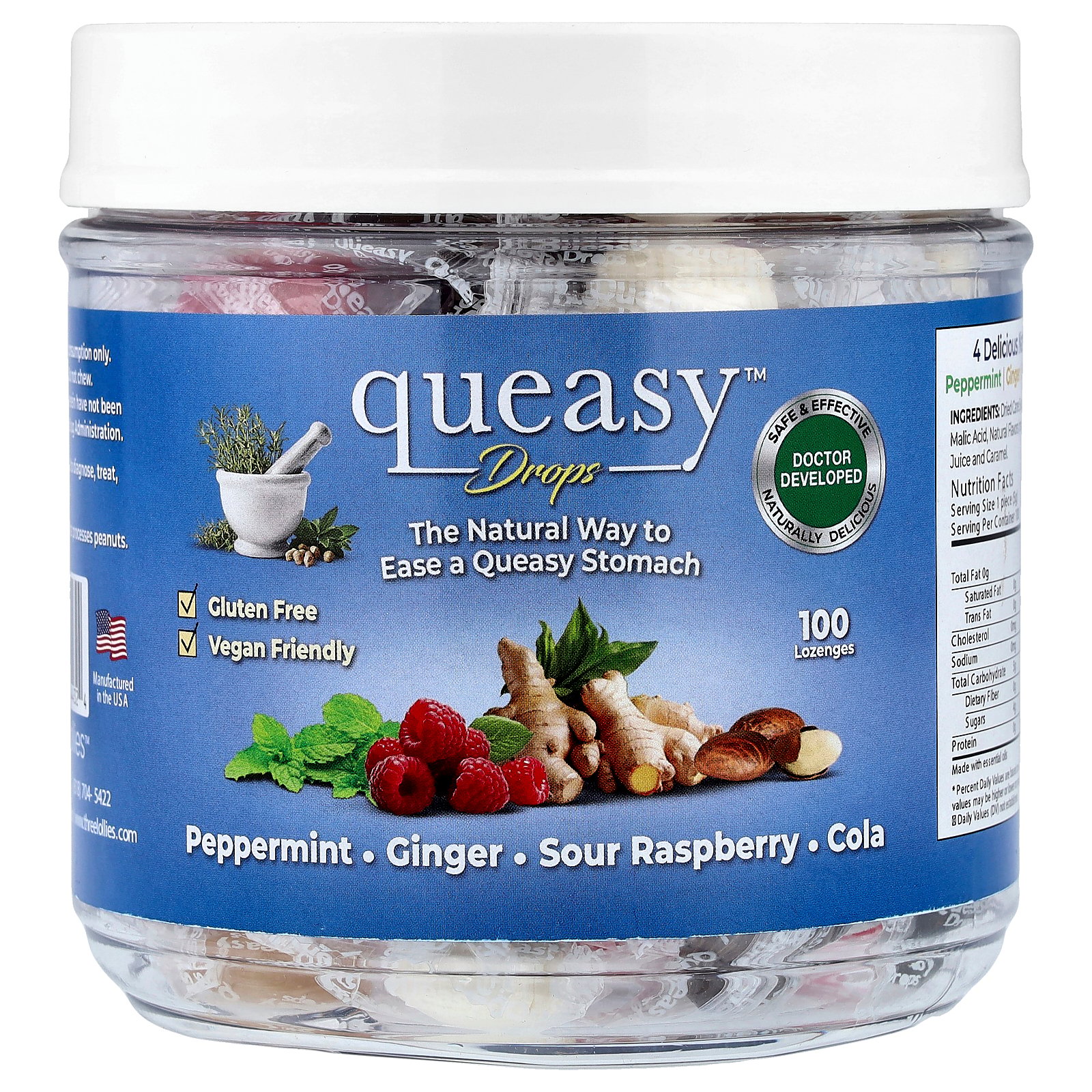 Preggie Queasy™ Drops, Assorted, 100 Lozenges