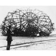 thumbnail image 2 of Hindenburg Wreckage Guarded By A Soldier At The Naval Air Station In Lakehurst History (36 x 24), 2 of 2