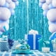 thumbnail image 4 of Cortina de oropel no tóxica Naiovety para fiesta decoraciones de cumpleaños azul claro 6.5 pies, 4 of 6