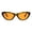 tortoise orange, variant on Womens Pop Color Lens Goth Narrow Cat Eye Plastic Sunglasses Black Yellow