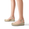 thumbnail image 6 of DREAM PAIRS Women's Espadrilles Closed Toe Ankle Strap Wedge Sandals Dressy Summer Platform Heel Sandals, 6 of 7