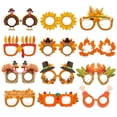 thumbnail image 1 of Fall Party Decoration Paper Eyeglasses Autumn Thanksgiving Costume Photo Booth Props Pumpkin Maple Leaf, 1 of 5
