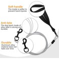 thumbnail image 2 of SHIQI-4FT Heavy Duty Dog Leash for Large Medium Dogs, Metal Chew Proof Dog Leash with Comfortable Leather Padded Handle, Stainless Steel Leash for Control Pets Dogs Training Walk Run -Silver(4FT), 2 of 4