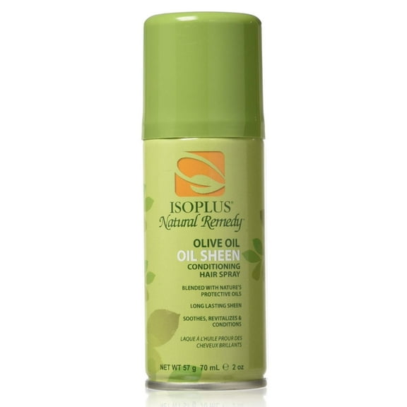 Isoplus Natural Remedy Olive Oil Sheen Hair Spray, 2 Oz., Pack of 6