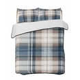 thumbnail image 2 of Blue Brown Plaid Twin Size Down Alternative Comforter, Lightweight Comforter Quilt Bedding Set with Pillow Shams Vintage Abstract Stripes Lattice All Seasons Bed Comforter Duvet Insert 68"x86", 2 of 7
