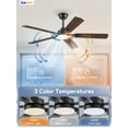 thumbnail image 4 of Zardon 52" Modern Black Ceiling Fan with Light and Remote Control, Ultra-Quiet DC Motor, 3 Color Temperatures, Timer for Bedroom and Living Room, 4 of 10