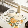 thumbnail image 2 of Yayeee Dish Drying Mat for Kitchen Counter 16" x 18" Microfiber Super Absorbent Coffee Decorative Pad, Oranges Watercolor, 2 of 9