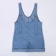 thumbnail image 7 of FAOWME Girls Denim Overall Shorts Kids Summer Adjustable Straps Jumpsuit Onesies Jeans Shortalls Blue 6-7 Years, 7 of 7