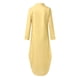 thumbnail image 4 of Gibobby Vestido largo de playa de verano para mujer Vestido de camisa con abertura sexy con botones de solapa a la moda para mujer(Amarillo,G), 4 of 5