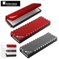 thumbnail image 2 of M2-3 M.2 SSD HeatSink M2 2280 NVMe Hard Disk Aluminum Radiator Heat Sink with Thermal Pad for SSD M.2 Desktop PC Thermal M.2 Dark Grey, 2 of 6