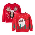 thumbnail image 3 of Christmas Toddler Baby Boy Girl Fall Winter Knit  Warm Pullover Long Sleeve Coat Crewneck Reindeer Elk Sweatshirt Sweater, 3 of 6