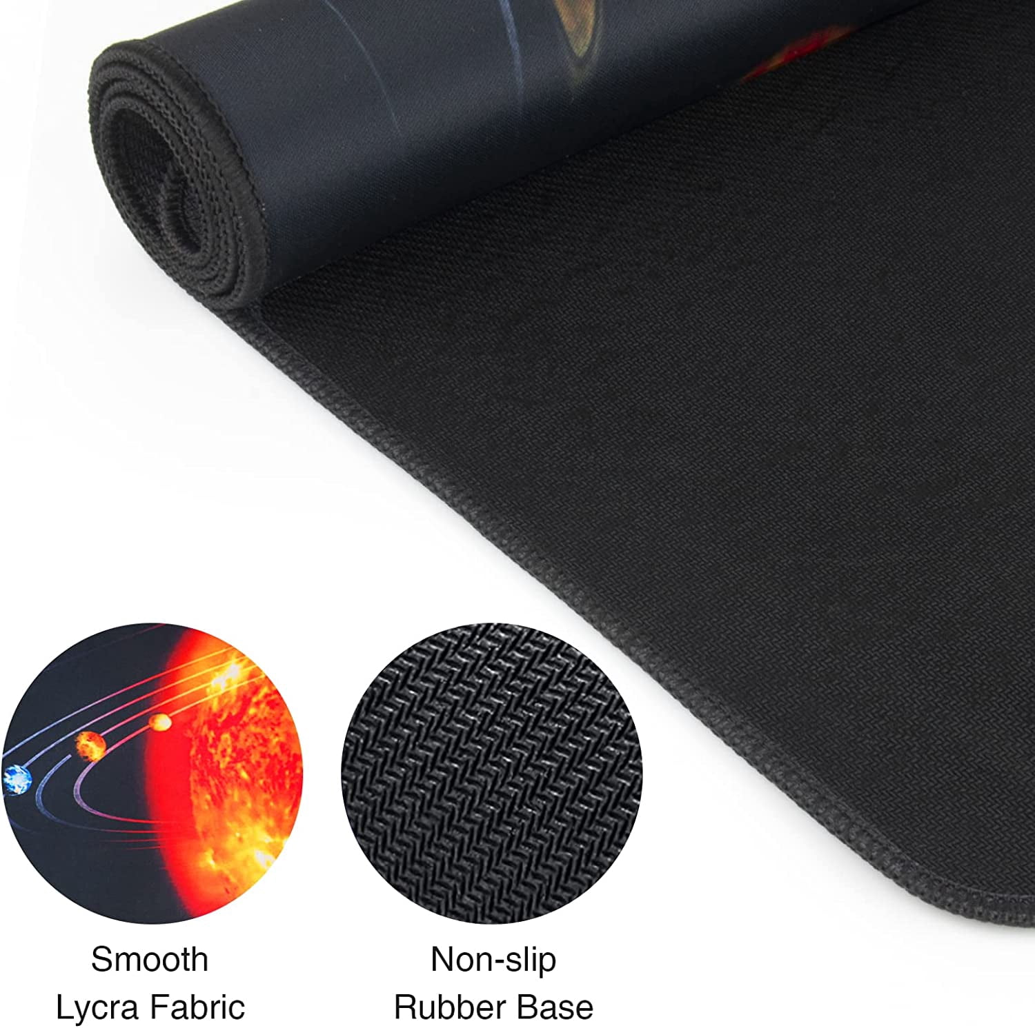 Large Gaming Mouse Pad 800 X 300 X 3mm with Stitched Edges,Extended Mousepad,Durable Non-Slip Natural Rubber Base,Washable Keyboard Pad,Desk Pad for Gamer,Office & Home-Planet