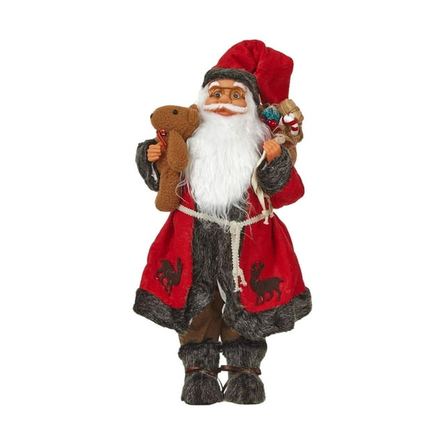Muñeco de Navidad de Papá Noel, figuritas de Papá Noel, Decoración de mesa, figura decorativa tradicional de pie, figura de Papá Noel 60CM