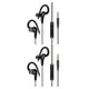 thumbnail image 3 of Methold Auricular deportivo Fitness con cable Auriculares a prueba de agua Control con cable Aislamiento de ruido Auricular intrauditivo enganchado, Negro 2piezas, 3 of 6