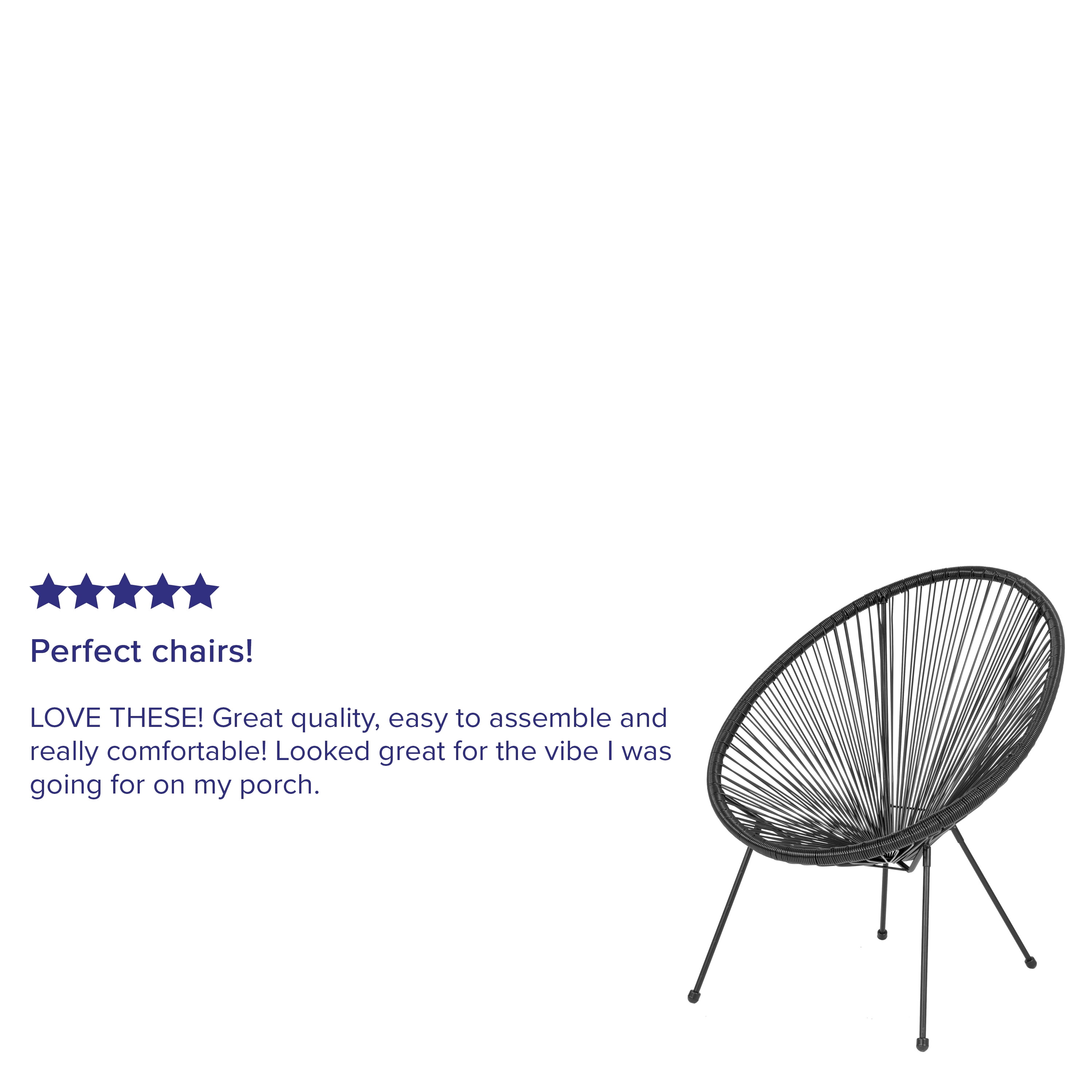 Flash Furniture Valencia Oval Comfort Series Take Ten Black