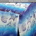 thumbnail image 4 of Blue Nautical Dog Crate Cover, Hand Drawn Marine Elements Starfish Seashells Ombre Background, Easy to Use Pet Kennel Cover for Dogs, 35" x 23" x 27", Dark Purple Blue Ivory, by Ambesonne, 4 of 6