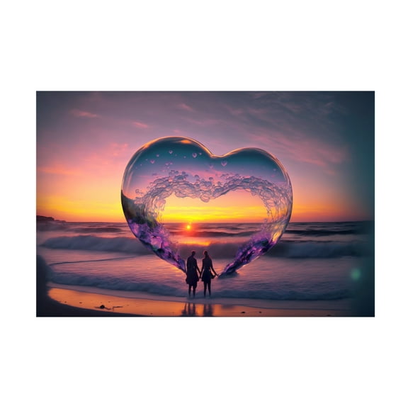 Canvas Wall Art - Ray Heere 'Love Is In The Air 9' Wall Art for Living Room, Bedroom, or Office Décor by Trademark Fine Art - 19 x 12 Inches