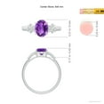 thumbnail image 4 of ANGARA Natural 1.15 Ct. Amethyst with Diamond Classic Ring in 14K White Gold for Women (Ring Size: 3), 4 of 9