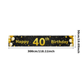 thumbnail image 3 of Black Background Happy 40th Birthday Banner with Golden Balloons Stars and Glitter Party Decors for Birthday Party Photography Props Backdrop Decorations Celebrations, 3 of 8
