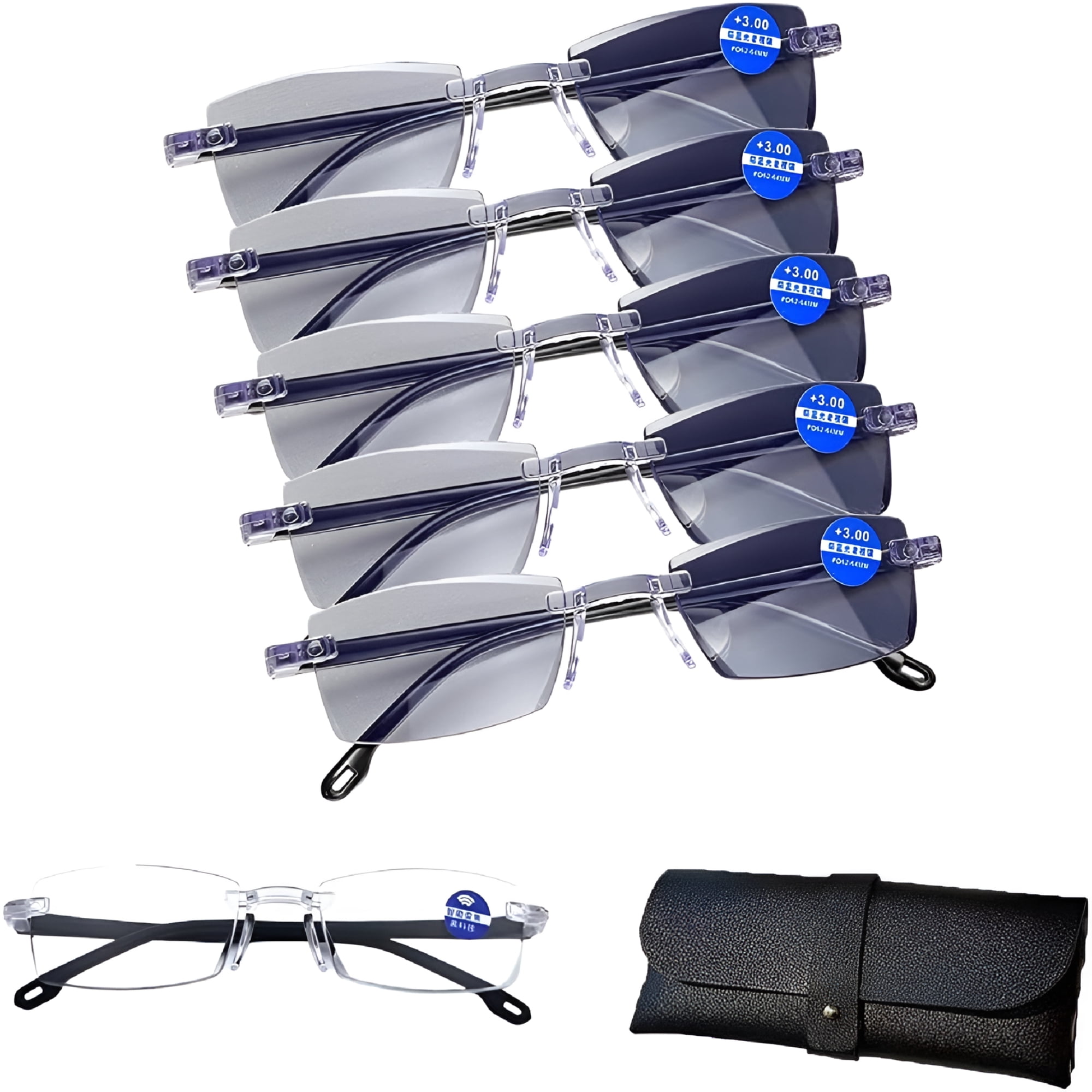 GJX 2026 New Intelligent Dual Focus Glasses, Adjustable Glasses Dial Vision, Auto Focus Reading Glasses, Intelligent Zoom Anti Blue Light Presbyopia Glasses, Auto Focus Glasses for Men Women