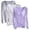 3 Pcs White+Gray+Purple, variant on Ahdbta Women's 3 Pcs Loungewear Tops Scoop Neck Long Sleeve Warm Base Tee Shirts Comfort Solid Color Tshirts with Chest Pads