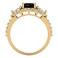 thumbnail image 4 of Clara Pucci 14K Yellow Gold 2.16ct Onyx Three-Stone Ring for Women, 4 of 8