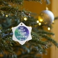 thumbnail image 7 of 3drose, Keep Calm and Dream Big. Cosmos. Universe., 3 inch Snowflake Porcelain Ornament, 7 of 7
