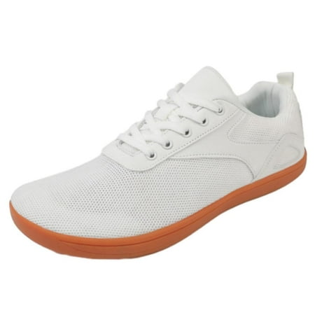 Sexlip Womens Oversized Sneakers Breathable Mesh Low Top Lace Up Walking Shoes Comfortable Lightweight Athletic Running Shoes White 42